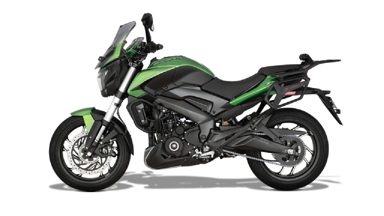 Bajaj Dominar 400 Touring Kit Green Side Profile