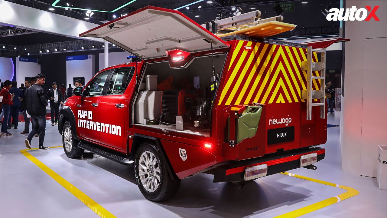 Toyota Hilux Fire Truck Bharat Mobility Expo Rear