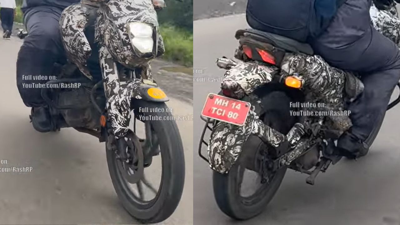 Headlamp and tail light of the new Bajaj Pulsar N125 spied