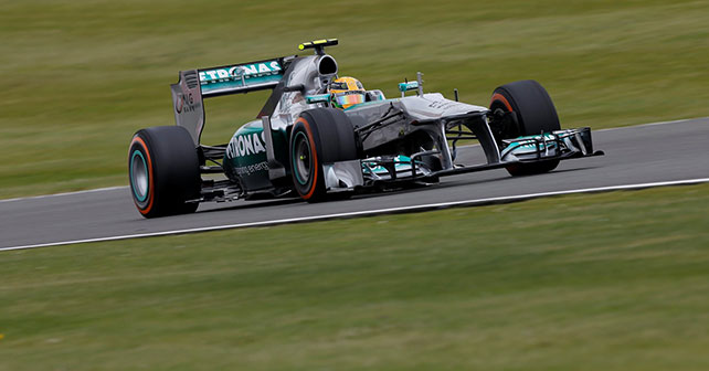 F1 British Grand Prix: Hamilton and 'silver arrows' fly at Silverstone to lock out 1-2 on grid