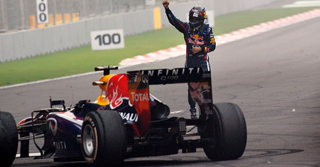 F1 Indian Grand Prix: Vettel celebration leads to reprimand