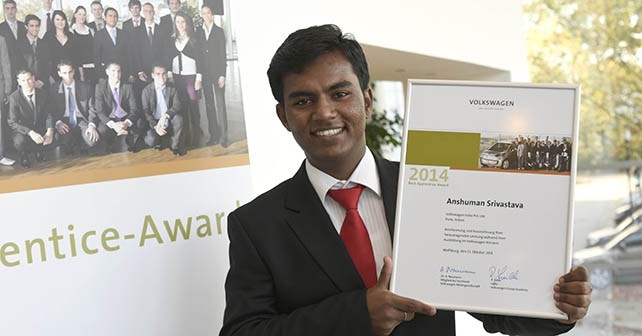 India’s Anshuman Srivastava bags Volkwagen Group’s ‘Best Apprentice Award’