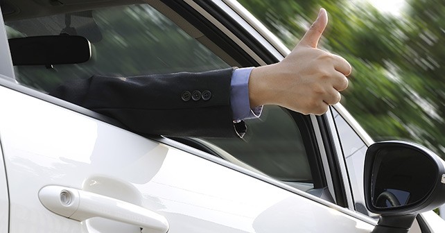 hand signals while driving a car