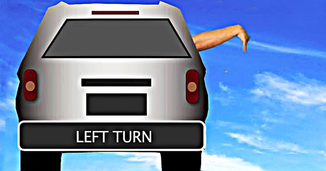 hand signals when driving a car
