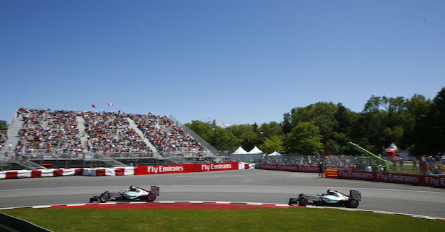 F1 Canadian GP: Hamilton fends off Rosberg as Vettel battles to fifth