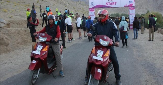 Electric scooters conquer the mighty Khardung La