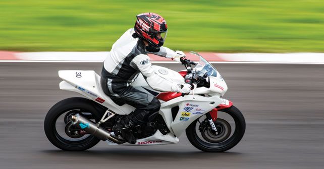 Riding a Honda One Make Race-prep Motorcycle