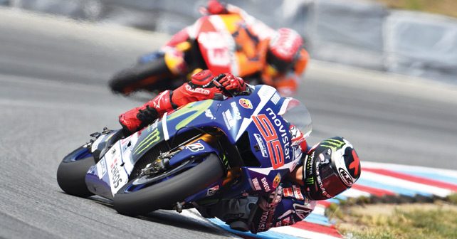Marquez and Lorenzo spar in MotoGP