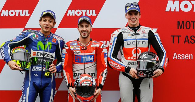 MotoGP 2016: Dovizioso claims pole amidst tricky conditions at Assen