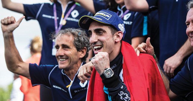 Sebastien Buemi scores historic Formula E hat-trick