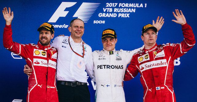 F1 2017: Bottas beats Vettel to Russian Grand Prix win after Mercedes-Ferrari slugfest