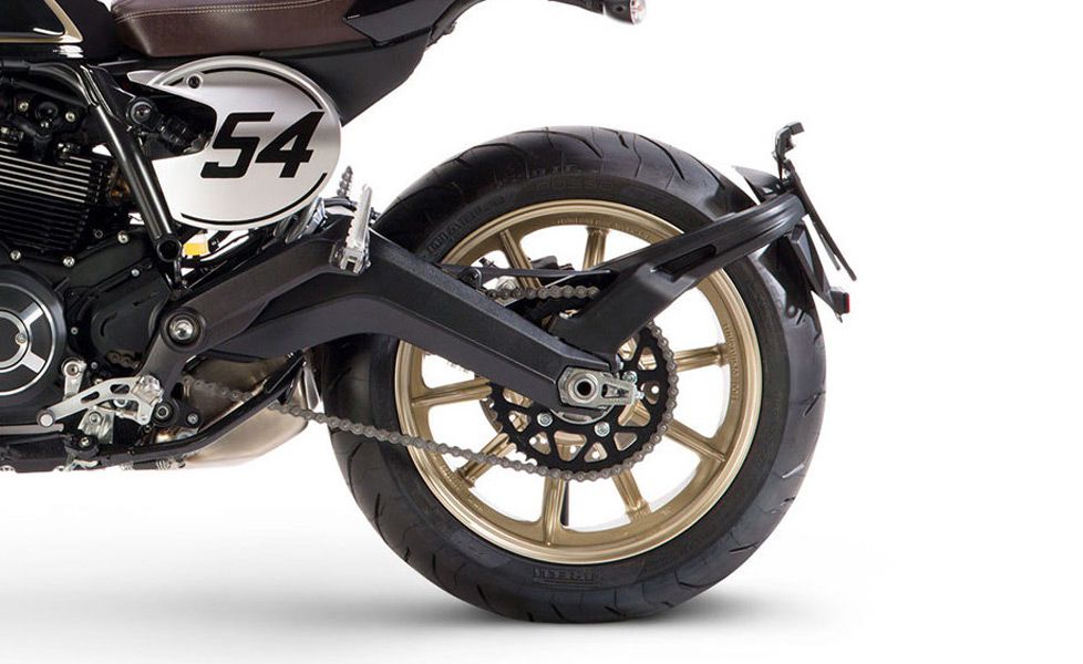 Ducati Scrambler Cafe Racer Image Rear Wheel  Tyre