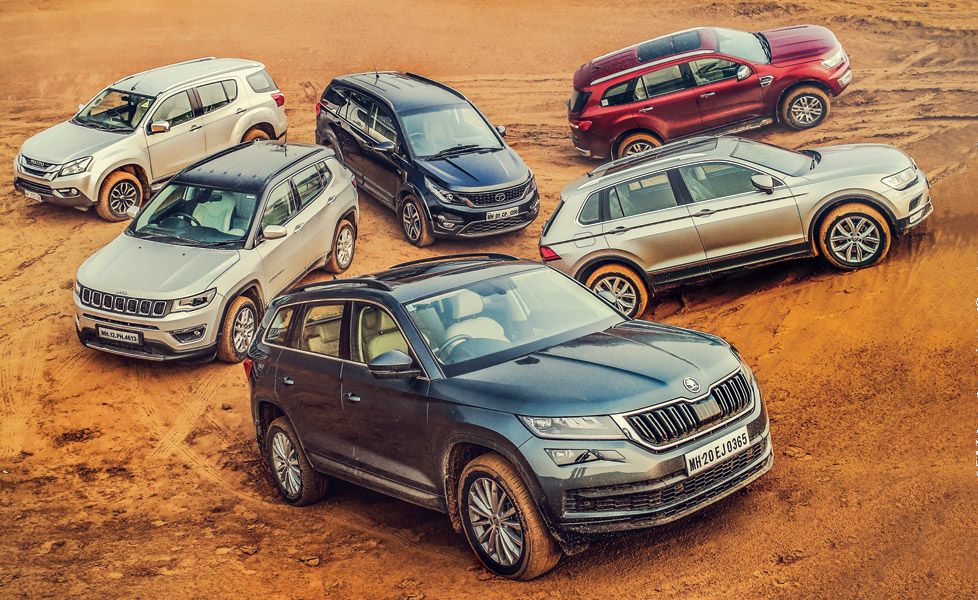 Kodiaq vs Tiguan vs Compass vs Hexa vs MU-X vs Endeavour - Photos