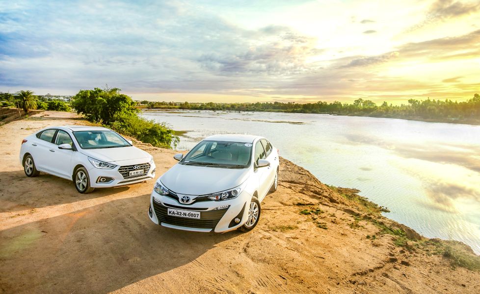 Toyota Yaris vs Hyundai Verna - Photos