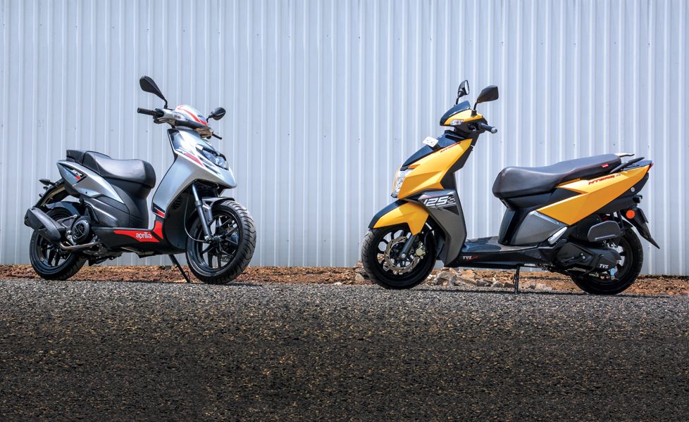 Aprilia SR 125 vs TVS NTorq 125 - Photos