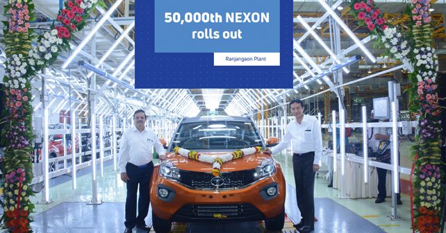 50,000th Tata Nexon rolls out of Tata's Ranjangaon facility