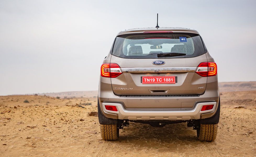 2019 new ford endeavour image rear