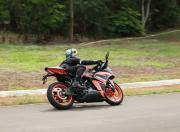 KTM RC 125 Image in action cornering rear gallery