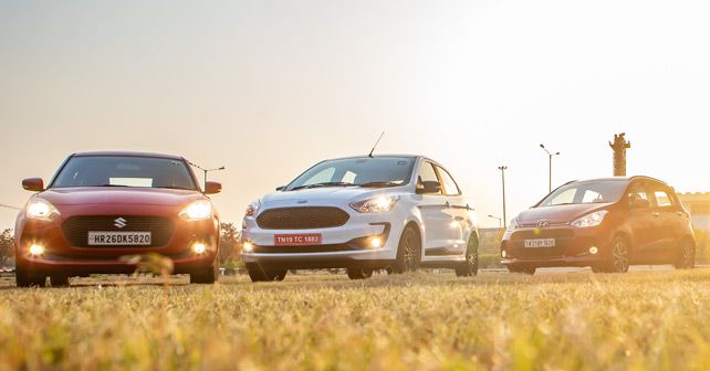 Ford Figo Blu vs Maruti Suzuki Swift vs Hyundai Grand i10 - Photos