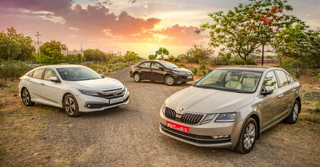 Honda Civic vs Skoda Octavia vs Toyota Corolla Altis - Photos