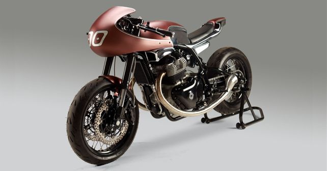 Royal Enfield 'The 30' custom cafe racer shown at Kustomfest 2019