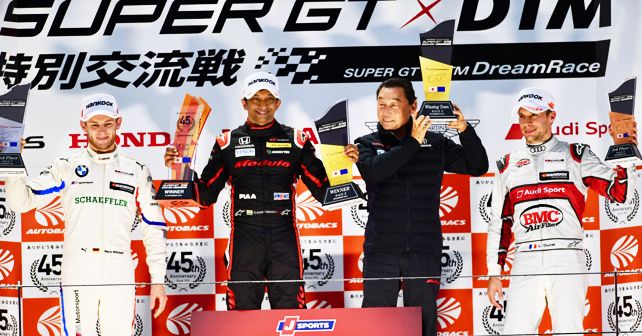 Narain Karthikeyan wins Round 2 of the Super GT x DTM Dream Race at Fuji