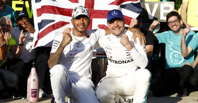 Lewis Hamilton & Valtteri Bottas after the 2019 US