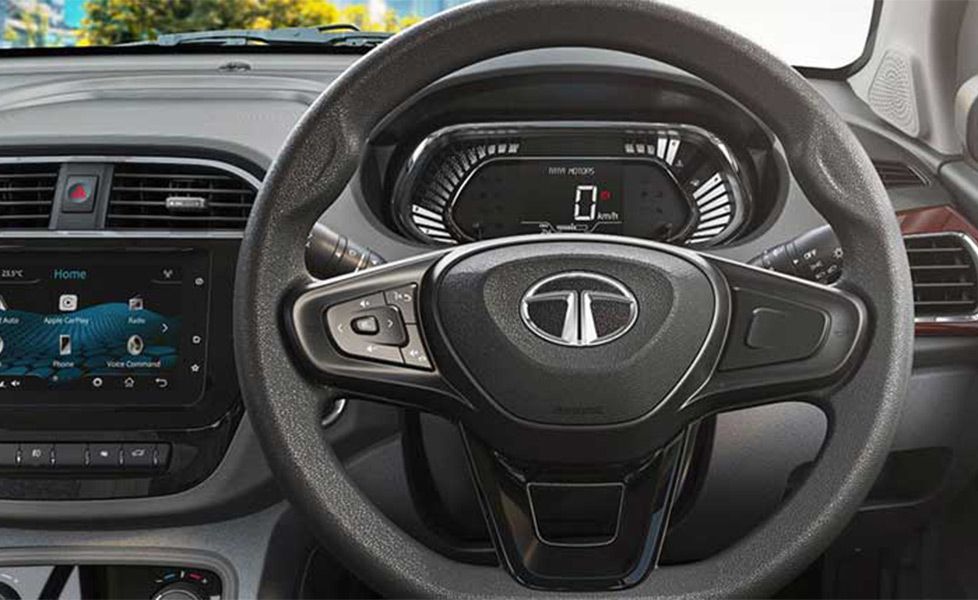 Tata Tigor image flat bottom steering wheel