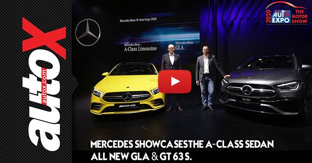 Auto Expo 2020: Mercedes Showcases the A-Class sedan, all-new GLA & GT 63 S Video