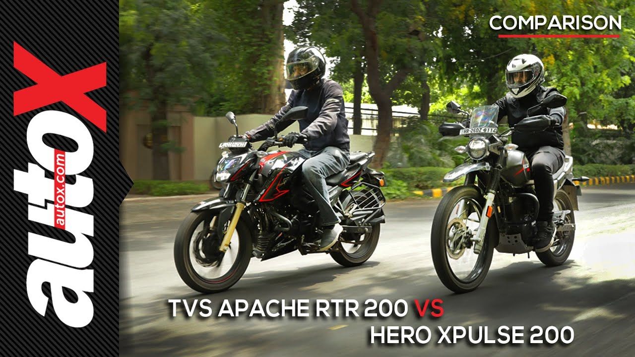 TVS Apache RTR 200 4V BS6 vs Hero Xpulse 200 Video Comparison