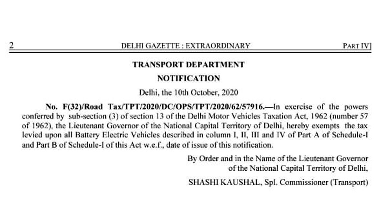 Delhi EV Policy Batteryoperated vehicles now exempt from road tax autoX