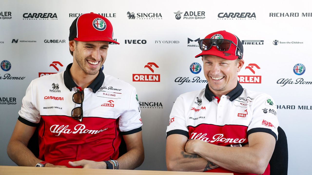 Kimi Raikkonen And Antonio Giovinazzi