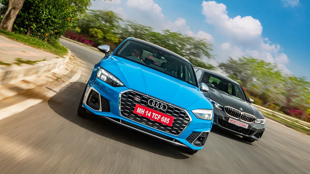 2021 Audi S5 and BMW M340i Front Motion