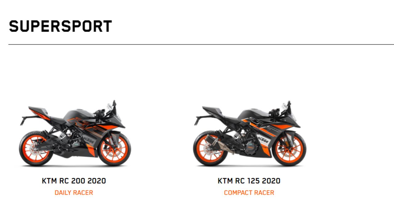 KTM RC390 taken off India website Next gen model likely to debut