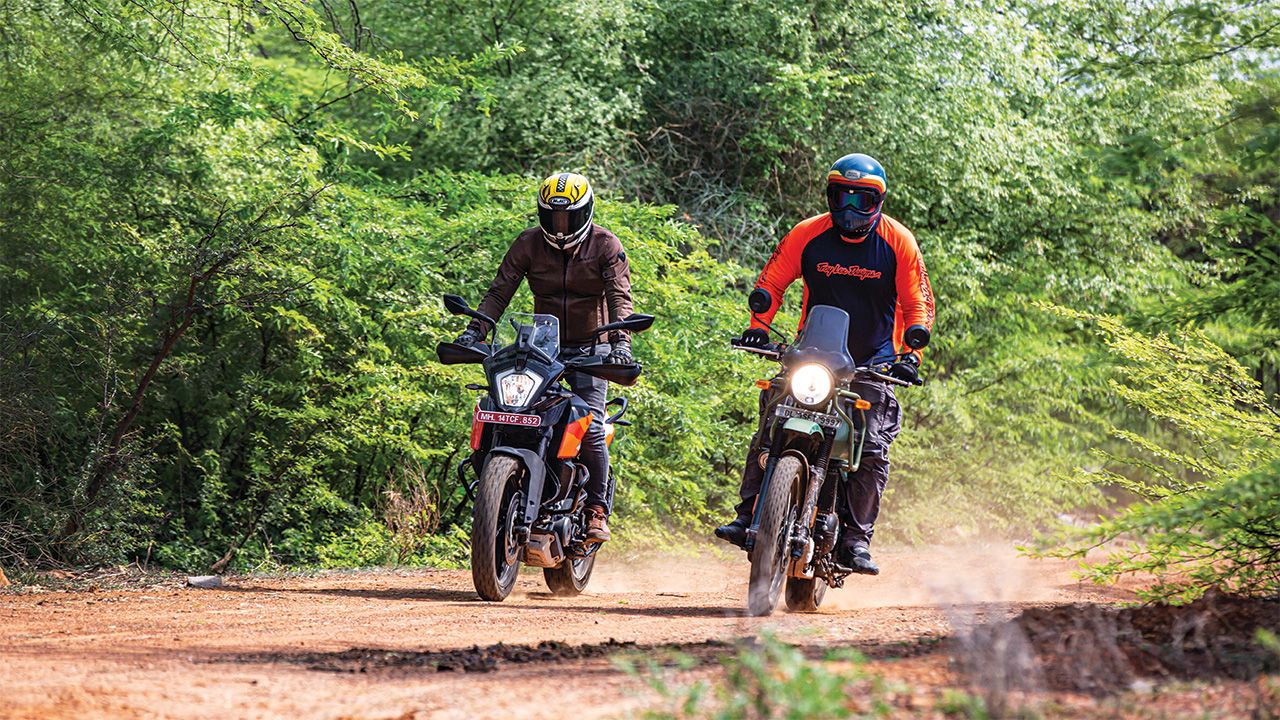 KTM 250 Adventure and Royal Enfield Himalayan Front Motion1