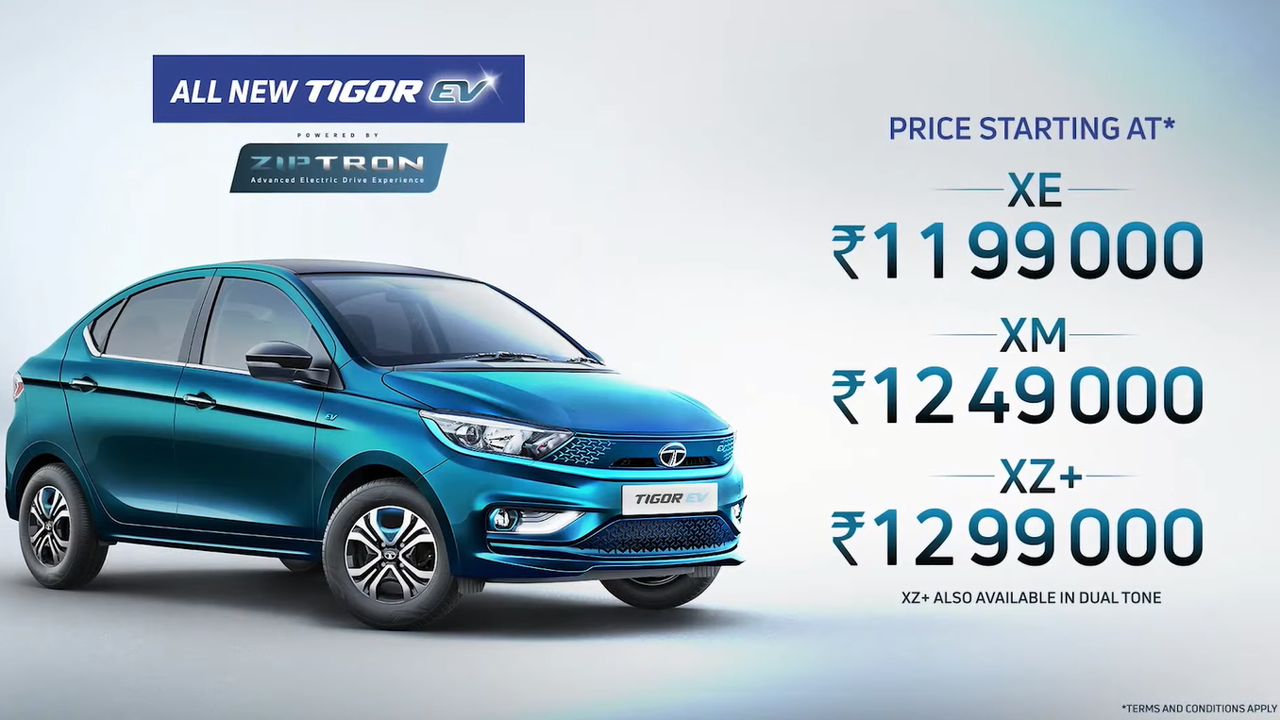 Tata tigor deals ev colors