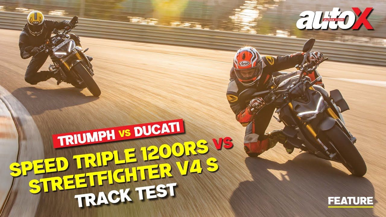 Ducati Streetfighter V4 S vs Triumph Speed Triple 1200 RS: Track Test | Comparison | autoX