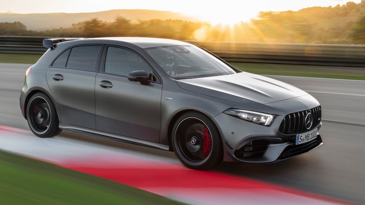 Mercedes AMG A 45 S Front Three Quarter Motion