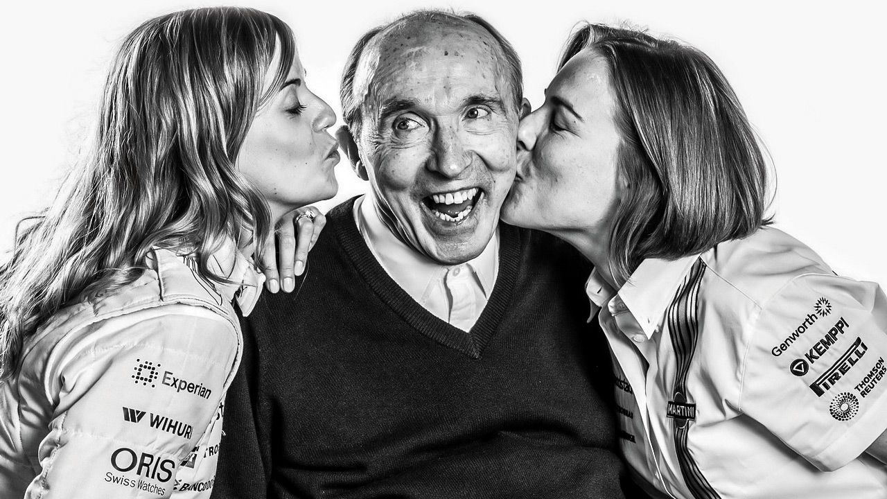 Frank Williams With Claire Williams And Susie Wolff