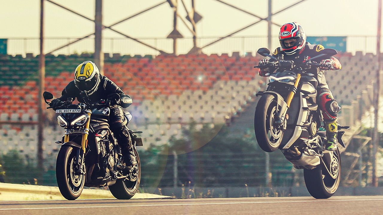 Triumph Speed Triple 1200 RS and Ducati Streetfighter V4 S Lead Shot5