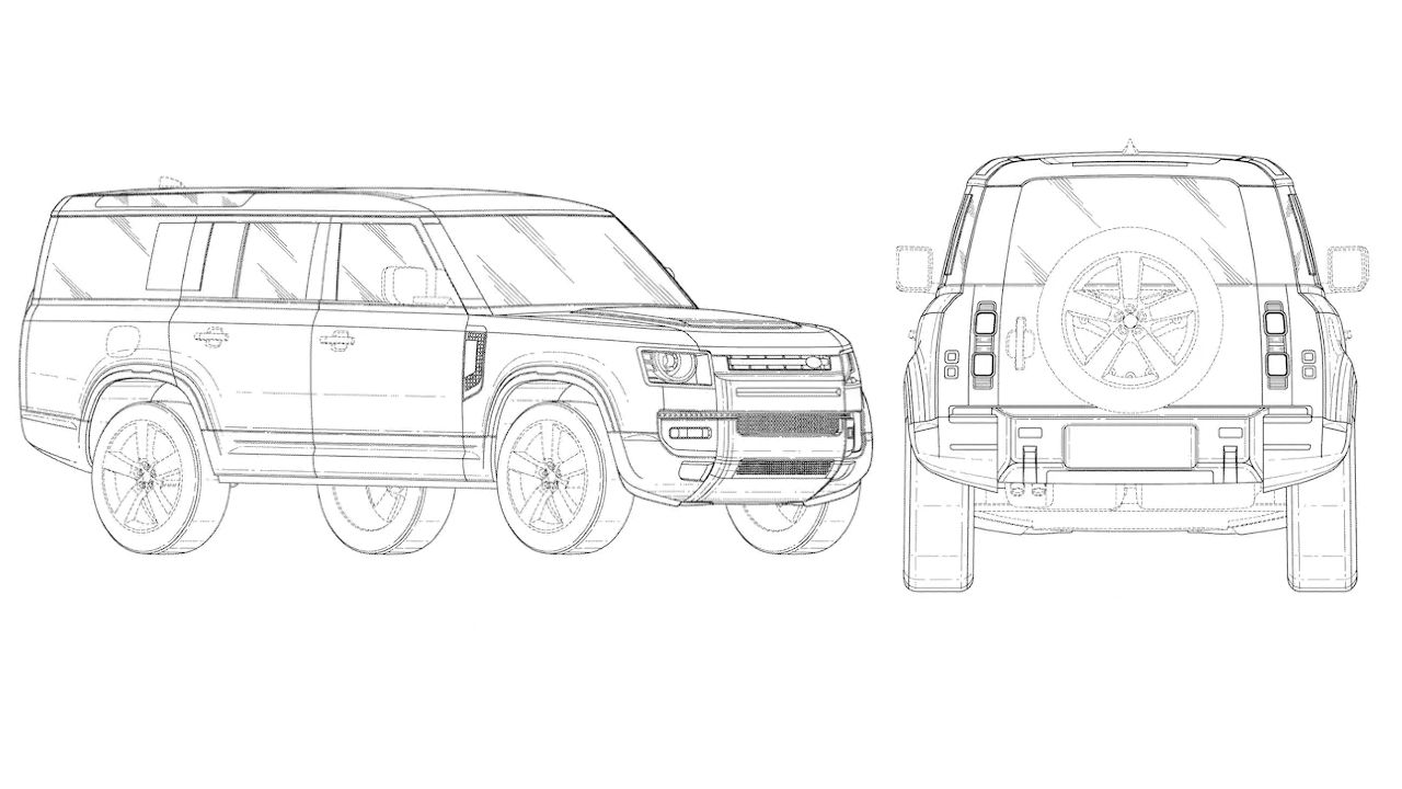 2022 Land Rover Defender 130 Design Patent Three Quarter Static