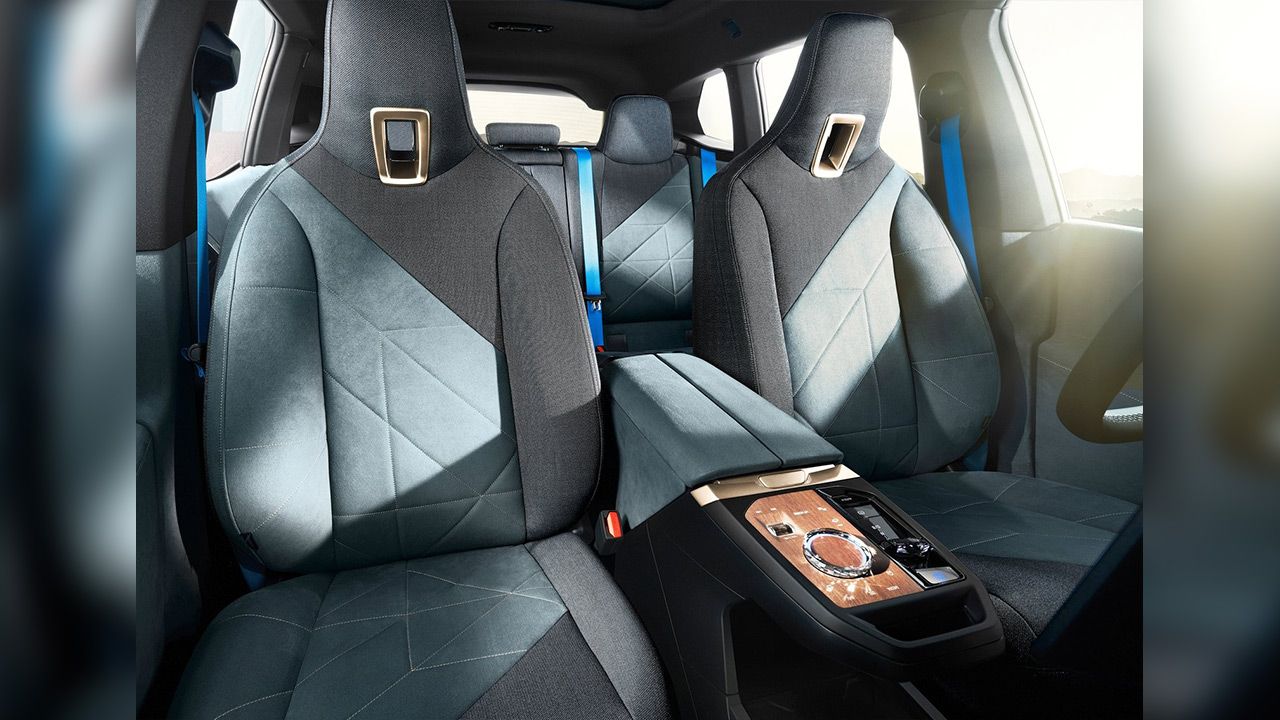 BMW iX gray seats