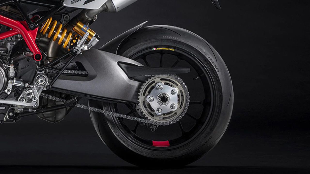 Ducati Hypermotard 950 Rear Tyre View