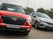 Hyundai Creta and Honda City Front Motion