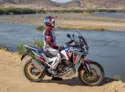 Honda Africa Twin Right Side View With Driver