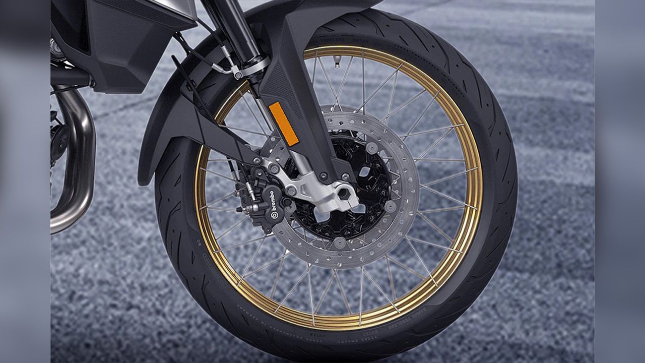 BMW F850 GS Front Tyre View