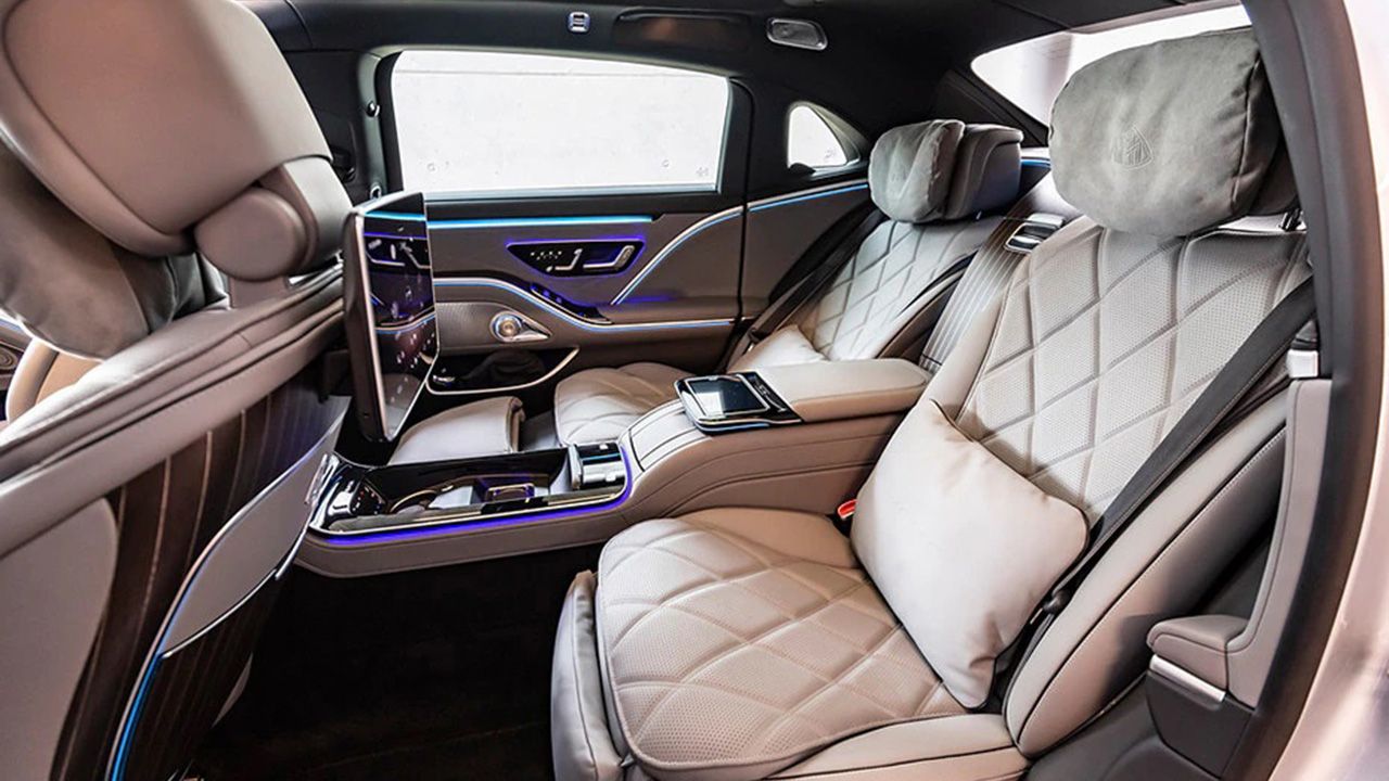 Mercedes Benz Maybach S Class Rear Interior From Right Side Door