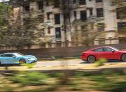 Porsche Taycan and Audi RS e tron GT Side View Dynamic