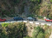 Volvo Lexus Audi and BMW Mountain Road Shot