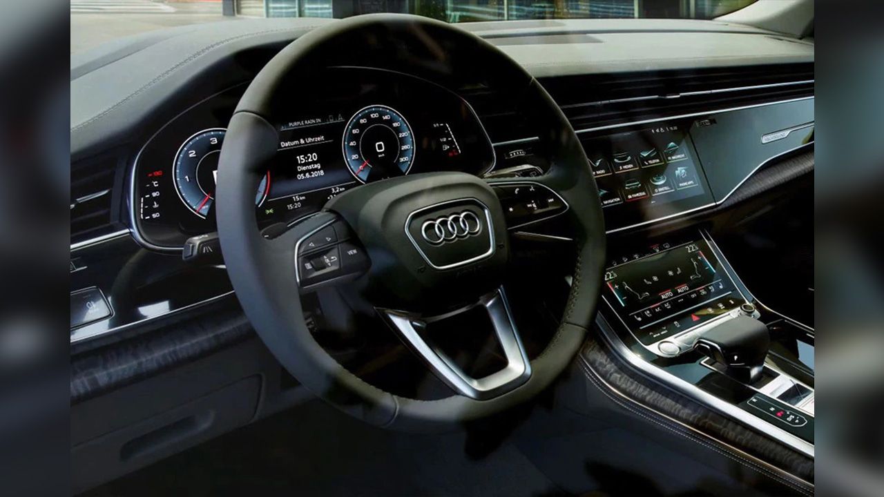 Audi Q8 Steering Close Up